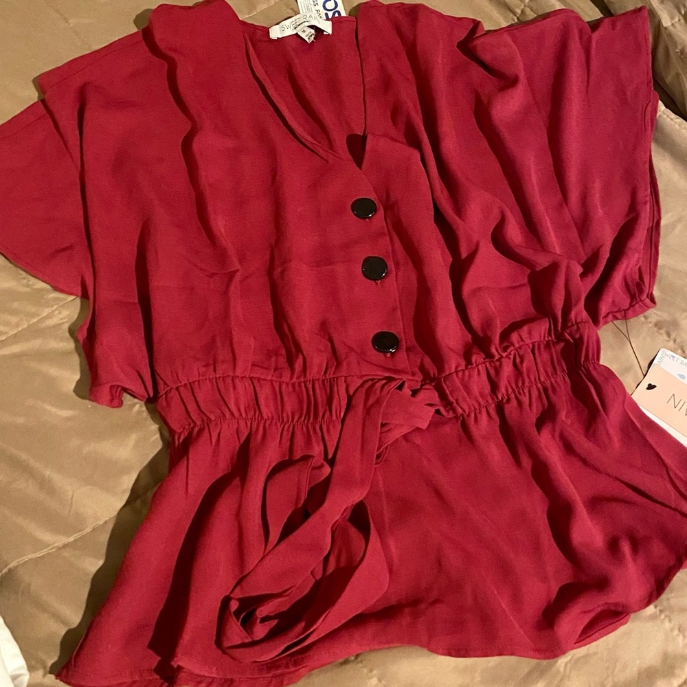 Red blouse